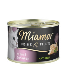 MIAMOR Feline Filets kuracie mäso so šunkou vo vlastnej omáčke 156 g