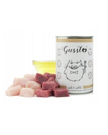 GUSSTO Cat Fresh Calf & Rabbit pre mačky, jahňacie mäso a králik 400 g