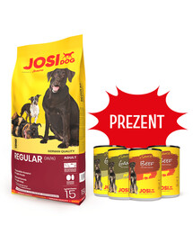 JOSERA JosiDog Regular Adult 15 kg + 4 konzervy ZADARMO