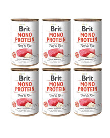 BRIT Mono Protein Beef & Rice 6x400 g