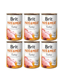 BRIT Pate&Meat turkey 6x400 g