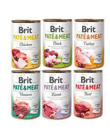 BRIT Pate&Meat Mix príchutí 6x400 g
