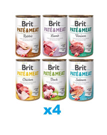 BRIT Pate&Meat Mix príchutí 24x400 g