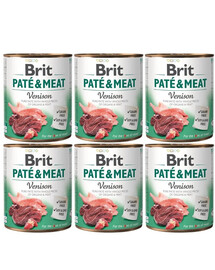 BRIT Pate&Meat venison 6x800 g