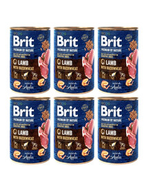 BRIT Premium by Nature Lamb and Buckwheat 6x400 g