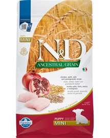 N&D Low Grain Chicken & Pomegranate Mini Puppy -  Krmivo kura a granátové jablko pre šťeňatá 2,5 kg