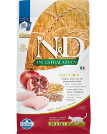 Farmina N & D Low Grain CAT Neutered Chicken & Pomegranate 1,5 kg