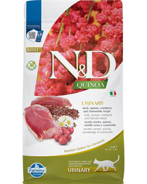 N&D QUINOA grain free cat URINARY Duck 1,5 kg