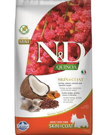 FARMINA N&D Quinoa Dog Skin Mini Granule pre psov sleď a kokos 2,5 kg