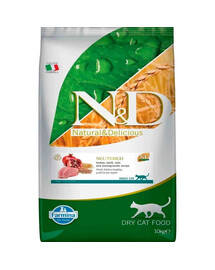 FARMINA N&D Ancestral Adult Cat Neutered 10 kg morčacie mäso, špalda, ovos a granátové jablko