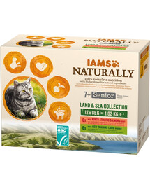 IAMS Naturally Cat Land & sea collection 12 x 85 g