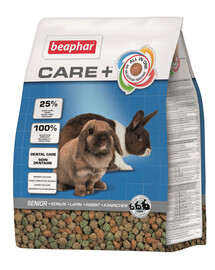 BEAPHAR Care+ Rabbit Senior Krmivo pre staršie králiky 1,5 kg