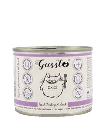 GUSSTO Cat Fresh Turkey & Duck pre mačky, moriak a kačica 200 g