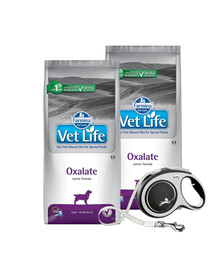 FARMINA Vet Life Dog Oxalate 2 x 12 kg + FLEXI New Comfort L Tape 8 m ZADARMO