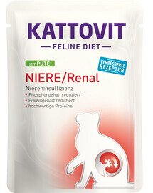 KATTOVIT Feline Diet Niere/Renal s morčacím 85 g