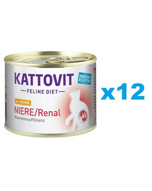 KATTOVIT Feline Diet Niere/Renal s kuracím 12 x 185 g