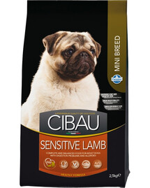 FARMINA Cibau Sensitive Lamb MINI krmivo pre psy s citlivým trávením s jahňacím mäsom 2,5 kg