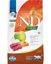 FARMINA N&D Pumpkin Adult Cat Venison&Apple 300 g jeleň, tekvica a jablko pre dospelé mačky