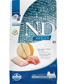 N&D Ocean Dog Adult Mini losos, treska a melón 800 g