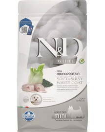 N&D White Dog Adult Mini Sea Bass, Spirulina & Fennel 2 kg