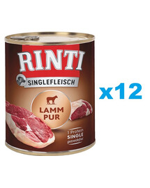 RINTI RINTI Singlefleisch Lamb Pure jahňací monoproteín 12x800 g