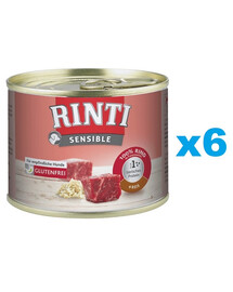 RINTI Sensible Hovädzie mäso s ryžou 6x185 g