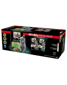 SHEBA Kitten mix príchutí maškrty pre mačiatka v omáčke 40x85g