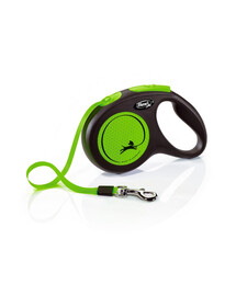 FLEXI Vodítko New Neon M pásik 5 m zelené