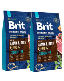 BRIT Premium By Nature Sensitive Lamb 16 kg (2 x 8 kg)