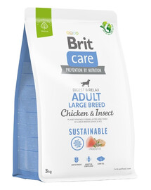 CARE Sustainable Adult Large breed chicken insekt dla dorosłych psów dużych ras z kurczakiem i insektami 3 kg
