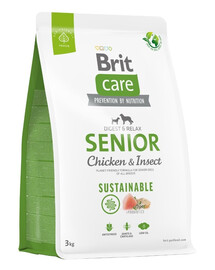 CARE Sustainable Senior chicken insekt dla starszych psów z kurczakiem i insektami 3 kg