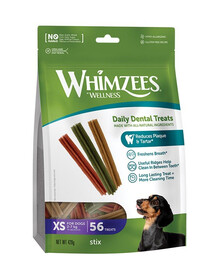 WHIMZEES Dentálne maškrty Stix XS 56 ks