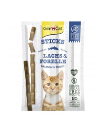 GIMCAT Sticks Salmon&Trout 4 ks Tyčinky s lososom a pstruhom