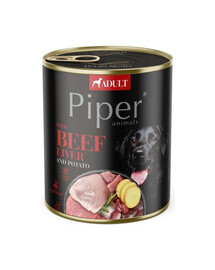 PIPER Dog hovädzia pečeň so zemiakmi 800g
