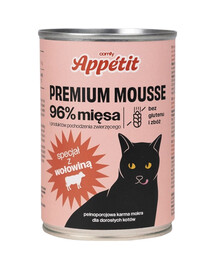 APPETIT PREMIUM Mousse z wołowiną dla kota 400 g