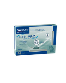VIRBAC Effipro Spot-On Prípravok proti parazitom pre mačky - 4 pipety