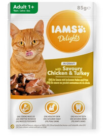 Cat Adult All Breeds Chicken & Turkey In Gravy Pouch 85 g