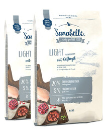 SANABELLE Light Granule pre mačky s hydinovým mäsom 20 kg (2 x 10 kg)