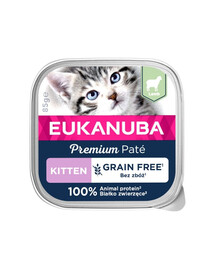 EUKANUBA Grain Free Kitten paštéta pre mačiatka Jahňacie 85 g