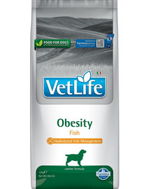 FARMINA Vet Life Obesity Fish diétne krmivo pre dospelých psov 12 kg