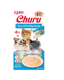 INABA Churu Cat tuniak a hrebenatka 56 g