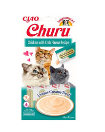 INABA Churu Cat kuracie mäso s krabom 56 g