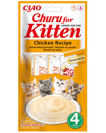 INABA Churu Kitten Chicken 4x14 g kuracia maškrta pre mačiatka