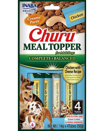 INABA Dog Meal Topper Chicken Cheese 4x14 g
