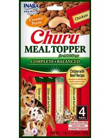 INABA Dog Meal Topper Chicken Beef 4x14 g