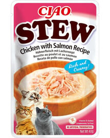 INABA Cat CIAO Stew Chicken & Salmon 40g