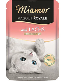 MIAMOR Ragout Royale in Jelly Salmon vrecúško pre mačky 100 g