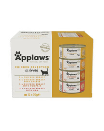 APPLAWS Collection Mix príchutí s kuracím pre mačky 12x70 g
