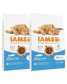 IAMS for Vitality pre dospelé mačky s morskými rybami 20 kg (2 x 10 kg)