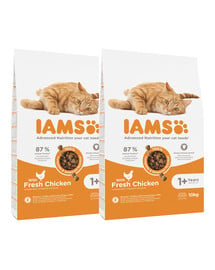 IAMS for Vitality dla dorosłych kotów ze świeżym kurczakiem 20 kg (2 x 10 kg)